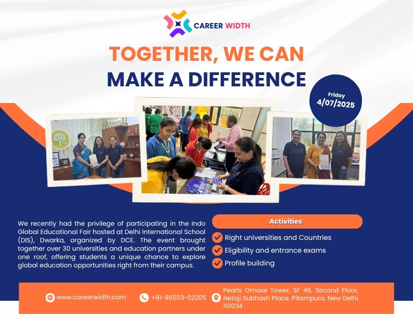 Career Width at the Indo Global Educational Fair – DIS, Dwarka