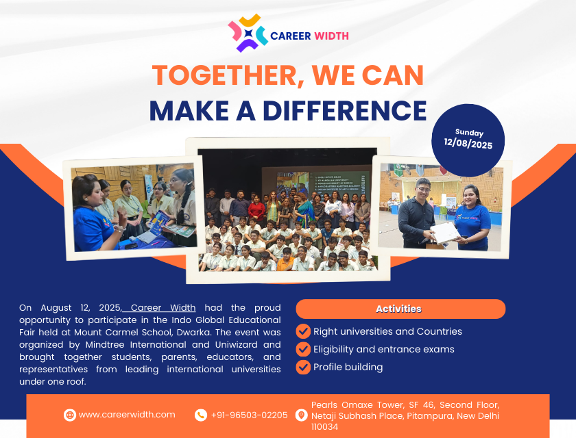 Career Width at the Indo Global Educational Fair – Mount Carmel School, Dwarka