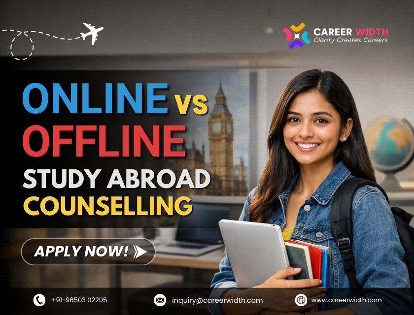 Online Vs Offline study abroad counselling